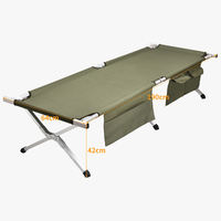 CHENYUE Grosir Tempat Tidur Lipat Camping Kustom Portabel untuk Luar Ruangan, Tempat Tidur Aluminium Alloy Ultralight untuk Dewasa