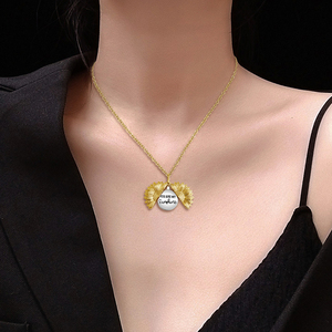Valentine's Day <strong>Gift</strong> Open Locket Necklace Engraved You Are My <strong>Sunshine</strong> Open Locket Sunflower Pendant Necklace Daisy Necklace - Product Image 4