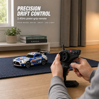 Voiture RC de drift pour enfants, prix d'usine en gros, échelle 1/64, 4x4, en alliage, télécommande 2.4G, accélérateur linéaire, 2 vitesses, contrôle des lumières