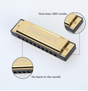 Wholesale many Colors 10 Holes 10 tones Metal Harmonica, Durable Diatonic Blues Mouth Organ Folk <b>Musical</b> <b>Instrument</b> - Product Image 5