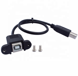 Cavo di Prolunga Dati USB 2.0 Tipo <span class=keywords><strong>B</strong></span> Maschio a Femmina M/<span class=keywords><strong>F</strong></span> per Stampante 3D 30CM/100cm con Foro per Vite - Product Image 3
