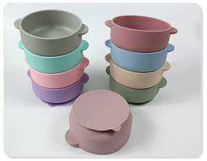Vaisselle en silicone pour enfants, ensemble de 6 pièces avec bavoir, bol, assiette, ventouse, cuillère, fourchette pour bébés de plus de 3 <span class=keywords><strong>mois</strong></span> - Product Image 4