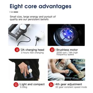 32 Speeds Fascia Gun Body Massager Pain Muscle Relief Deep Tissue Hot Compress Massage Gun - Product Image 2