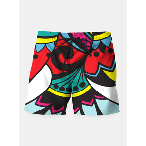 Pantaloncini Intricati con Motivi di Uccelli - Product Image 1