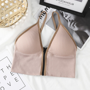 Soutien-Gorge <span class=keywords><strong>de</strong></span> <span class=keywords><strong>Sport</strong></span> <span class=keywords><strong>de</strong></span> Fitness pour Femmes en Gros 1718, Respirant en Maille, pour Yoga, avec Fermeture Éclair Avant, pour la Course et le Yoga - Product Image 5