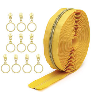 Dawei High-Quality Electroplated Light Gold Teeth <strong>Nylon</strong> Luggage <strong>Zippers</strong> | Customizable Colors &amp; Sizes - Product Image 6