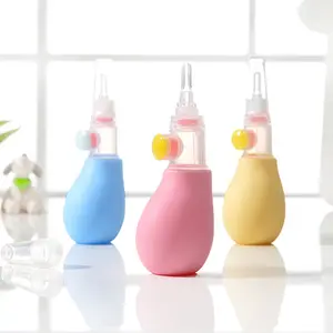 Aspirador nasal de silicone para limpeza de bebês, espremedor de nariz para enfermagem infantil