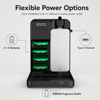Diffuseur d'arômes HVAC 500ML avec technologie d'atomisation à air froid biphasée, contrôle par application Bluetooth et fonction de minuterie pour huiles essentielles
