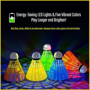 Volants <span class=keywords><strong>de</strong></span> <span class=keywords><strong>badminton</strong></span> EAGLES LED 360 Glow qui brillent dans le noir, lot <span class=keywords><strong>de</strong></span> 5/10 - Product Image 5