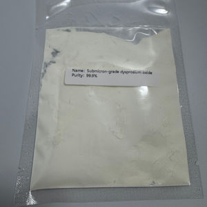 גיאוקווין GQ-S-Dy01 תרכובת תחמוצת כבישן נדירה דרגת סאב-מיקרון 99.9% אבקה צהובה חיוורת 0.3-0.4 מטר מגנטים קבועים קרמיים - Product Image 1