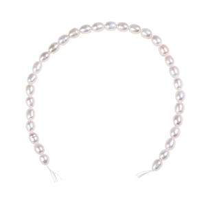 Perlas de Agua Dulce Naturales Blancas de 10 mm, Forma de Arroz, Grano Grande, Semi-Acabadas, para Joyería, Collares y Pendientes, Venta al Por Mayor - Product Image 5