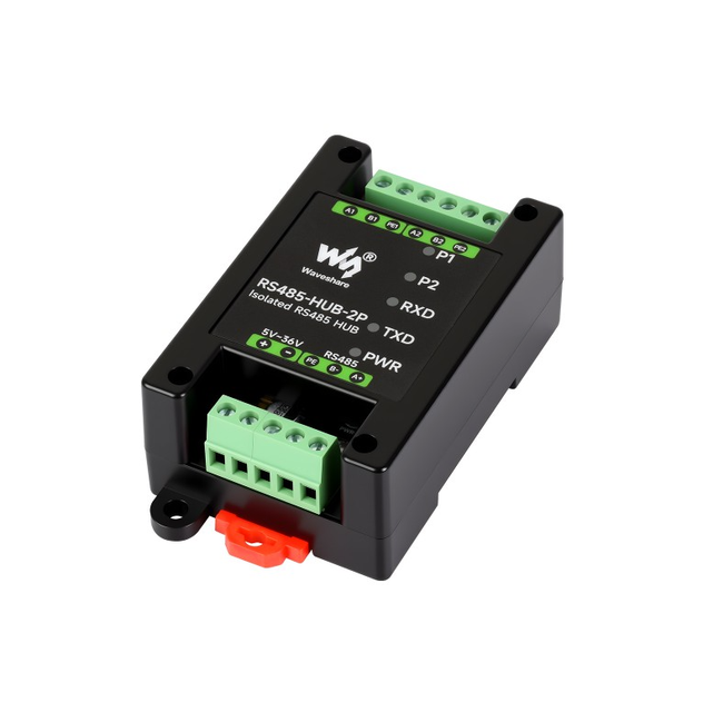 Industrial-grade Isolated 2-channel RS485 Hub Repeater DIN Rail Type Wide Baud Rate Applicable Range