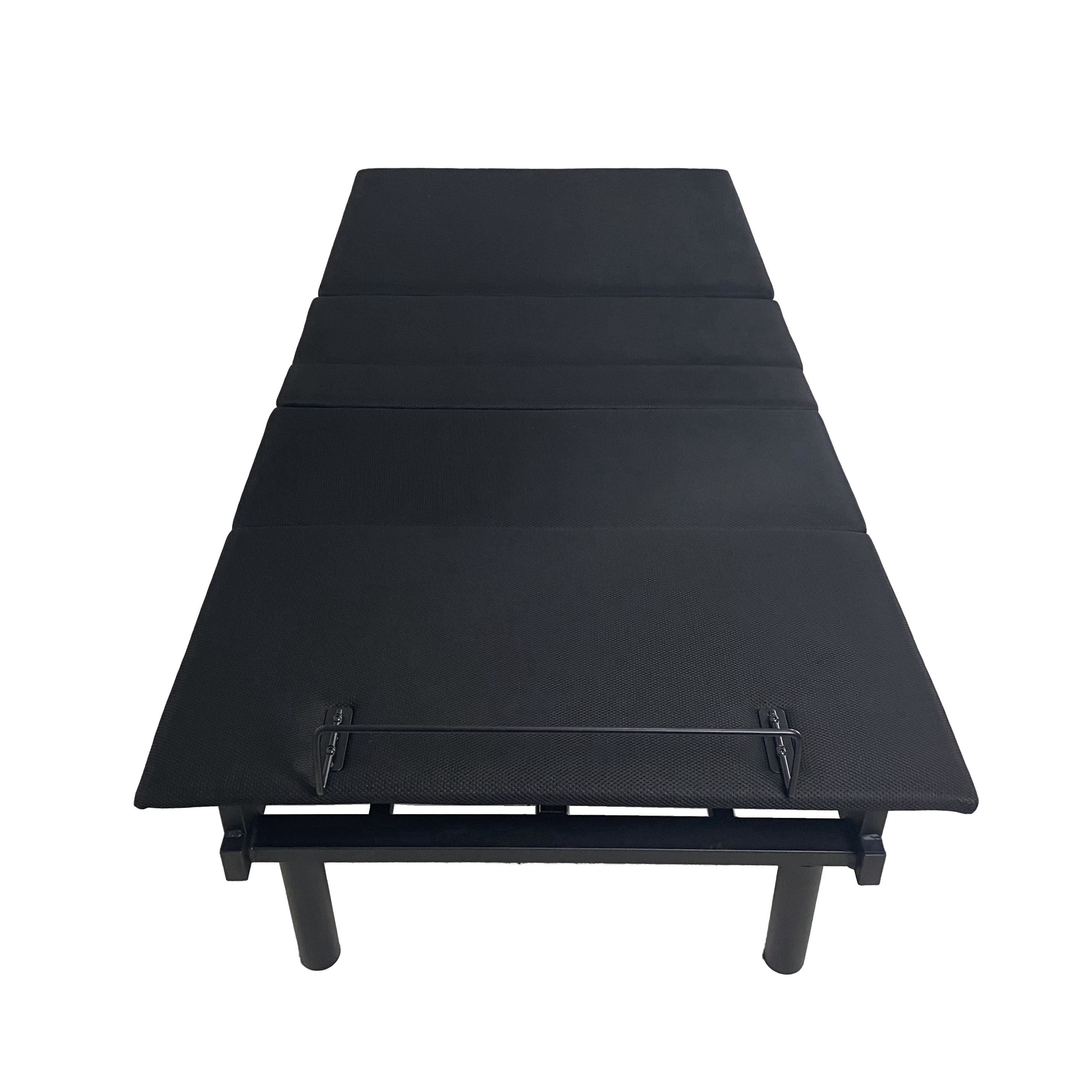 China metal frame kings single platform adjustable bed with wooden board