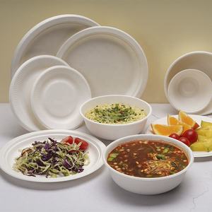 Ciotole e Piatti Biodegradabili in Plastica di Canna da Zucchero e Amido di Mais, Monouso per Asporto, con Coperchio, 16 Once - Product Image 2