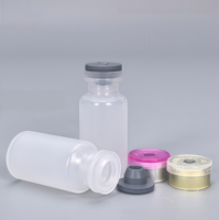 Vial Transparente para Inyección de Vacunas Veterinarias para Mascotas, 3 ml, Tapón de Goma PP/HDPE Estéril, Botella para Medicamentos Líquidos