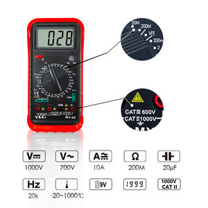 V & Een Klassieke Digitale Handmatige Multimeter My64 Elektrische Spanning Stroom Volt Ohm <span class=keywords><strong>Amp</strong></span> Weerstand <span class=keywords><strong>Tester</strong></span> Met Lcd Display Verkoop - Product Image 3