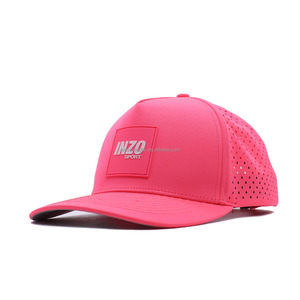 Full Customized 5 Panel Oxford Dot Hand Embroidery Rubber Logo Unisex Baseball Cap Polyester Fabric - Product Image 2