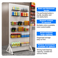 Panneau perforé en acier au carbone avec revêtement PVC, kit de crochets, organisateur d'outils mural pour garage, atelier, bureau
