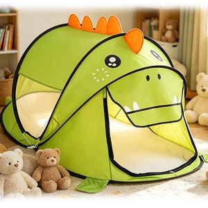 Tienda de juegos de tela para niños con diseño de animales de dibujos animados, plegable, portátil, para interior y exterior, con bolsa de transporte, dinosaurio, unicornio, tiburón, oso, casa de juegos para niños pequeños - Product Image 1