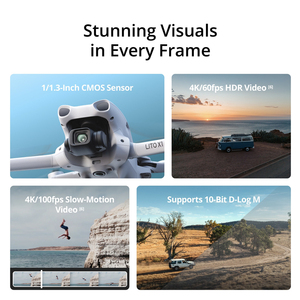 <span class=keywords><strong>Drone</strong></span> Lito X1 Fly More Combo (RC-N3) avec transmission vidéo DJIO4 sur 15 km, vidéos 1080p/60fps - Product Image 4