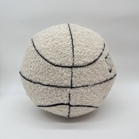 Coussin en peluche en forme de ballon de basket, doux et rembourré, jouet en forme de ballon de sport, couleur personnalisée, OEM ODM, vente en gros