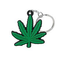 Porte-clés personnalisé en PVC en forme de feuille, Design créatif de lèvres de plante pour hommes et femmes, sac de clés de voiture, pendentifs bibelot