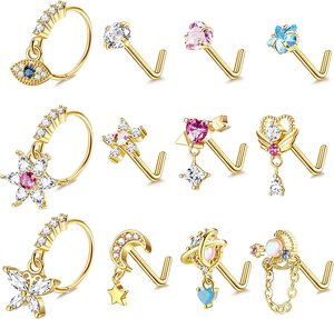 <span class=keywords><strong>Piercing</strong></span> de <span class=keywords><strong>Nariz</strong></span> Colgante Gaby, Anillo de <span class=keywords><strong>Nariz</strong></span> de Acero Quirúrgico, <span class=keywords><strong>Piercing</strong></span> de <span class=keywords><strong>Nariz</strong></span> de Acero Inoxidable, Aro para Mujer, Joyería de <span class=keywords><strong>Piercing</strong></span> Corporal al por Mayor - Product Image 1