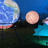 Parc commercial Exposition Décoratif Géant Led Éclairage Saturne Système Solaire Gonflable Neuf Planètes Modèle Ballon à Vendre