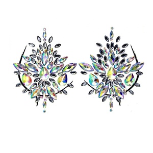 YINGLI Cubrepezones <span class=keywords><strong>de</strong></span> Cristal Nipztix para Festivales y Raves, Adhesivo <span class=keywords><strong>de</strong></span> Grado Médico, Impermeables - Product Image 1