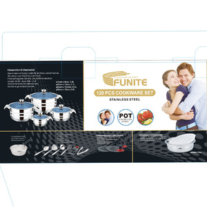 140pcs Cookware Set Hot Bán thép không gỉ đồ nấu nướng cạnh rộng cảm ứng súp & chứng khoán chậu đồ dùng nhà bếp đặt nấu ăn đồ dùng - Product Image 6