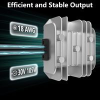 Adaptateur convertisseur DC 12V Starlink Mini 20V/3A 60W étanche en PVC avec protection contre les surcharges pour utilisation en camping-car/camion/panneau solaire, amovible