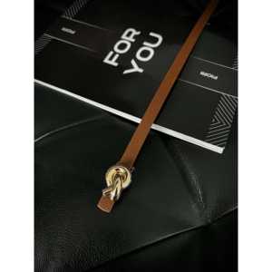 Cinturón fino de punto con hebilla para mujer Fiori, cinturón de tela de algodón con hebilla de aleación para mujer, accesorio de moda - Product Image 2