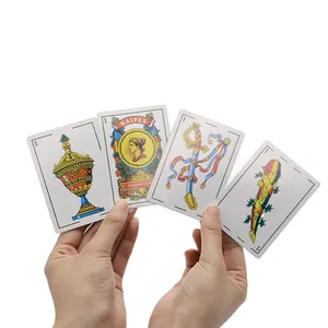 New Creative Custom Logo Paper Poker Playing Cards Waterproof Spanish Playing Cards