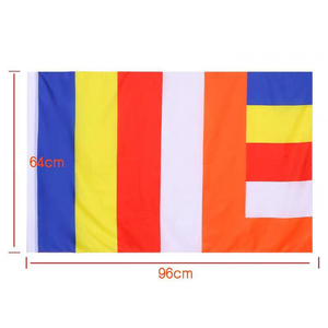 Nuoxin alta calidad publicitar espesado templo bandera monasterio cinco colores budismo Buda bandera - Product Image 2