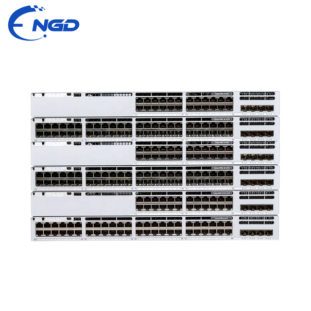 Hot Sale Used C9300-48P-E 48 Port Gigabit PoE+ Switch 437W Power Budget 4x10G SFP+ Uplink Layer 3 Managed Switch