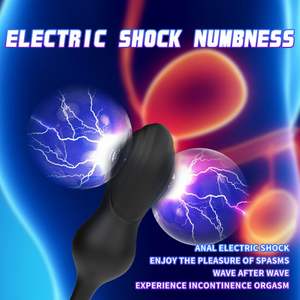 Juguete sexual de descarga eléctrica, anillo de pene doble, masajeador vibrador de próstata con tapón Anal, vibrador, huevos, pareja, productos para adultos - Product Image 4