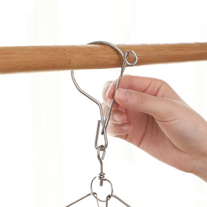 Stainless Steel Drying Rack 30 <b>Clips</b> Square Design For Underwear And Socks Hanging Clothes Organizer - Product Image 4