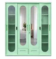 Armoire en acier à 4 portes pour dortoirs étudiants, dortoirs d'employés et auberges de jeunesse