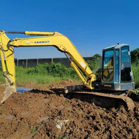 Mini-excavatrice Yanmar Vio75 d'origine japonaise de 7 tonnes, moteur diesel, fournisseur d'excavatrices d'occasion japonaises de 75 tonnes, Vio75-b
