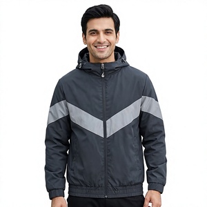 Personnalisé Hiver À Capuche Hommes Courir Jogger Coupe-Vent Vestes Sports De Plein Air Coupe-Vent Veste pour Hommes En Gros Décontracté - Product Image 1