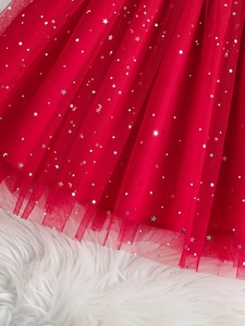 2025 gran oferta Boutique niñas tutú falda tul baile tutú capas tul falda moda rojo tutú con <span class=keywords><strong>estrellas</strong></span> - Product Image 5