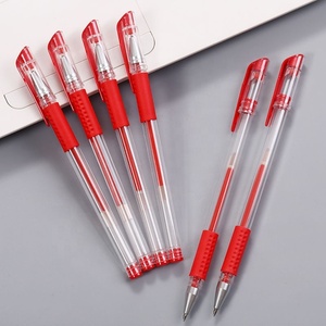 Ingrosso 0.5mm penne in Gel di inchiostro promozionale sfuso rosso nero blu firma penne Gel regalo pubblicità cancelleria ricaricabile - Product Image 6