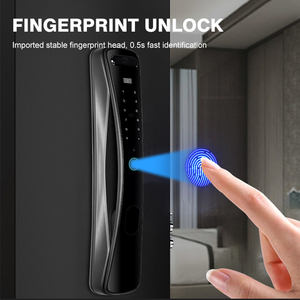 도매 가격 스마트 도어록 보안 NFC 카드 디지털 Tuya 원격 제어 지문 3D 얼굴 인식 스마트 잠금 - Product Image 3