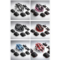 Ensemble de protections pour le sport : Casque en corne de bœuf, genouillères et coudières pour adultes et enfants, pour le roller et le patinage, vente en gros
