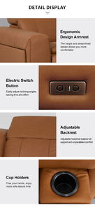मैनवाह चीयर्स लक्जरी आधुनिक वास्तविक चमड़े की पावर रिक्लियर सोफा भंडारण यूएसबी चार्जिंग और पर्यावरण के अनुकूल सुविधाओं के साथ सेट किया गया है। - Product Image 6