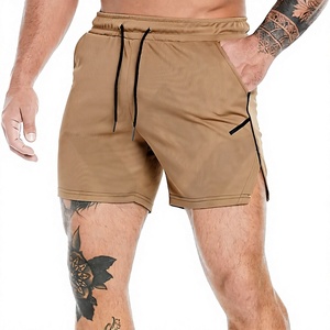 Men's Brown Quick Dry <b>Woven</b> Polyester <b>Shorts</b> Regular Fit Casual Summer <b>Shorts</b> with Side Pockets - Product Image 1