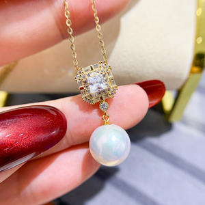 Colgante de Plata WENCHI S925, Cuentas de 10-15 mm, Accesorios de Perlas para DIY, Collar de Jade de Moda, Soporte para Dijes de Diamantes, China 10479 - Product Image 1