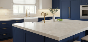 VIETNAM QUARTZ TRAVERTINE WHITE BIG SLAB 20mm Thickness for Hotel Kitchen Bathroom & Vanity <b>Top</b> Use with 3D Model Design - Product Image 5