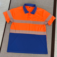 Polo de travail haute visibilité pour hommes, manches courtes, respirant, en polyester, certifié CIQ, idéal pour l'été