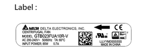 Delta GTB023FUA10R In row Air Conditioning <b>Rack</b> Air Conditioning Internal <b>Cooling</b> Fan 230mm EC Backward Curved Centrifugal Fan - Product Image 3